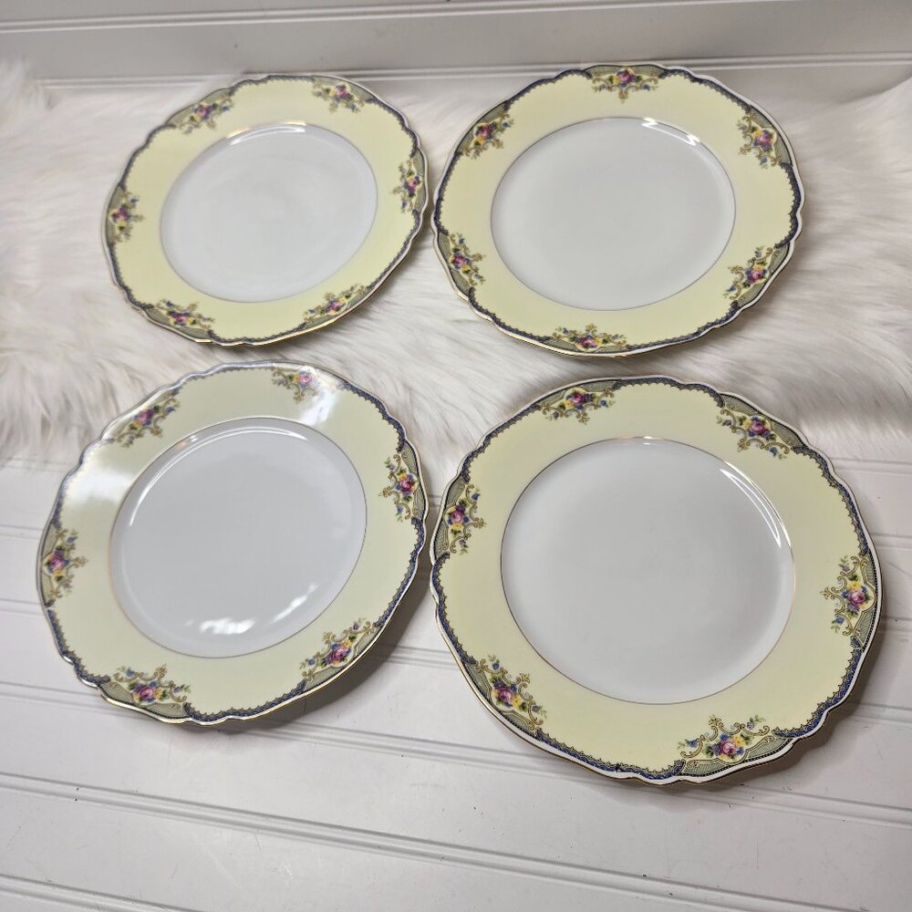 VTG (4) Paul Muller Selb "The Minto" #1328 Bavaria Germany 10" Dinner Plates